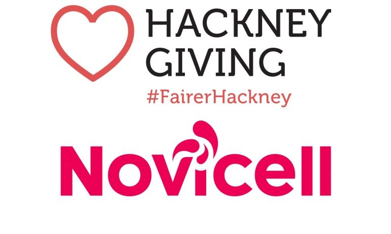 Hackney Giving and Novicell logos
