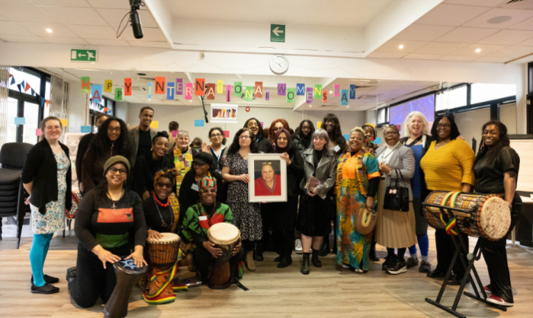 A group celebrating International Women’s Day at Hackney CVS