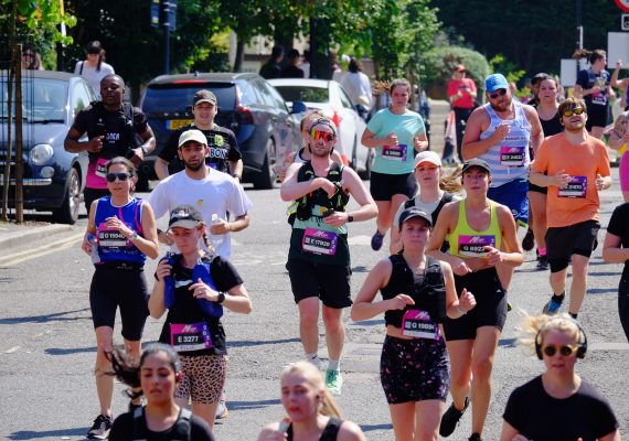 Runners at the Hackney Half 2024