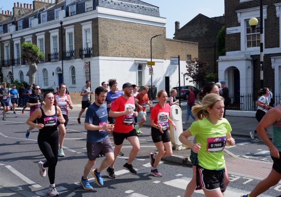 Runners at the Hackney Half 2024