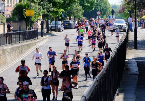 Runners at the Hackney Half 2024