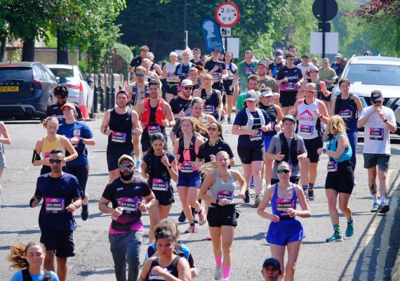 Runners at the Hackney Half 2024