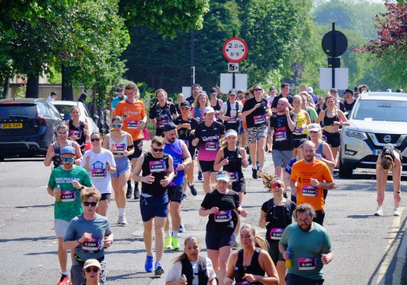 Runners at the Hackney Half 2024