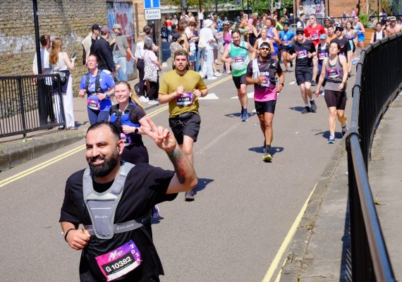 Runners at the Hackney Half 2024