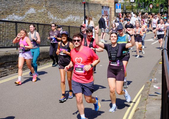 Runners at the Hackney Half 2024