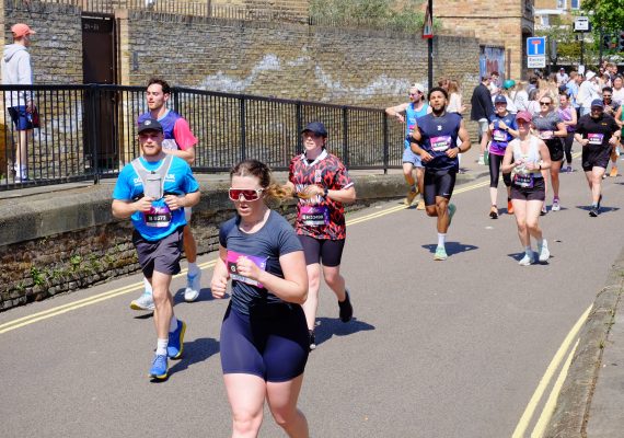 Runners at the Hackney Half 2024