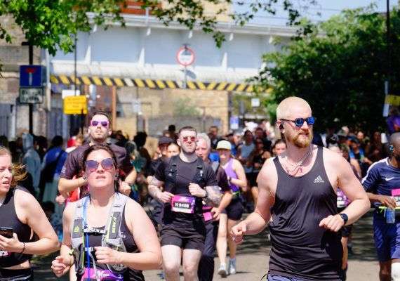 Runners at the Hackney Half 2024