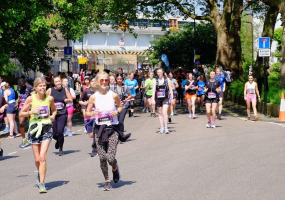 Runners at the Hackney Half 2024