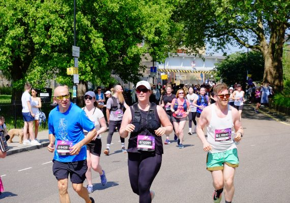 Runners at the Hackney Half 2024