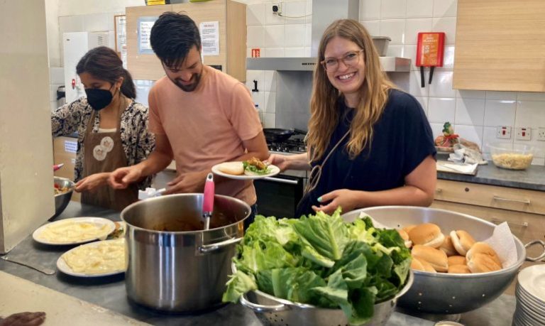 Volunteers at a lunch club