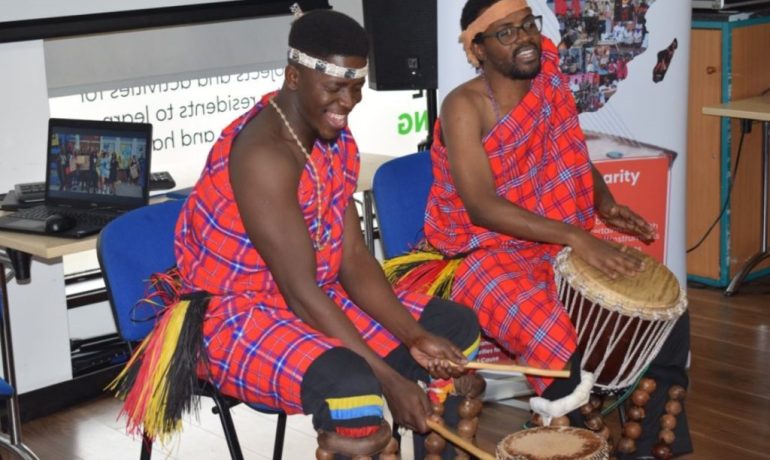 African drumming at a Hackney CVS event